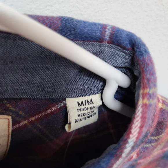 Plaid Men's Shirt - Blue and Red - Picture 3 of 4